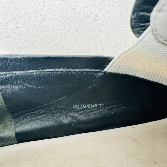 Vince Sneakers Classic Leather Snakeskin Runners Shoes Slip On White Soles Sz 7 - Picture 6 of 12